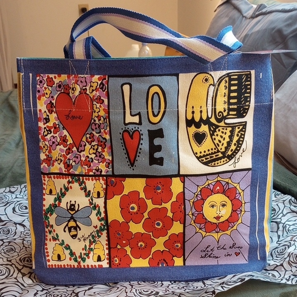 Colorful Graphic Tote Bag (New With Tags) - Picture 1 of 7
